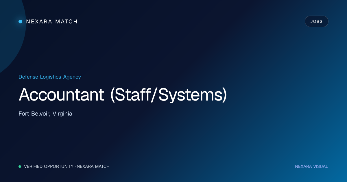 Accountant (Staff/Systems) NEXARA Match opportunity visual