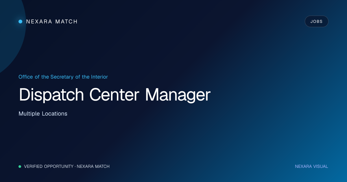 Dispatch Center Manager NEXARA Match opportunity visual