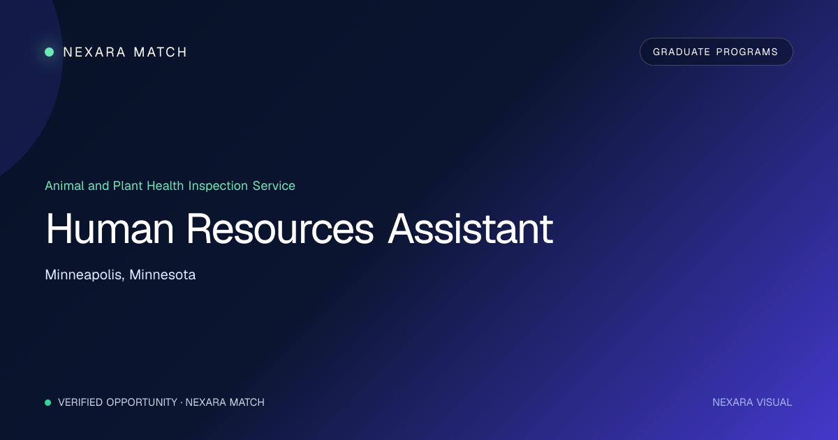 Human Resources Assistant NEXARA Match opportunity visual