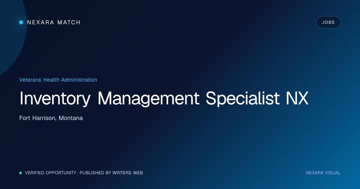 Inventory Management Specialist NX NEXARA Match opportunity visual