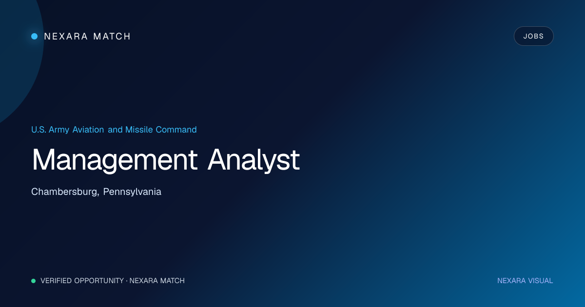Management Analyst NEXARA Match opportunity visual