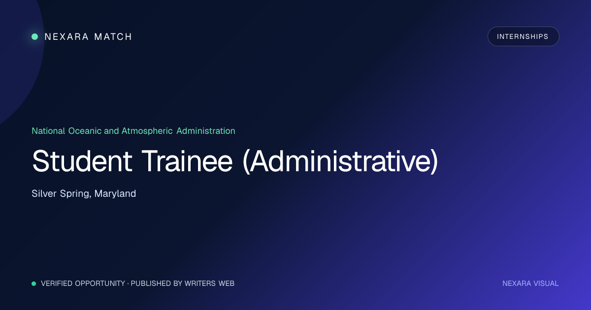 Student Trainee (Administrative) NEXARA Match opportunity visual