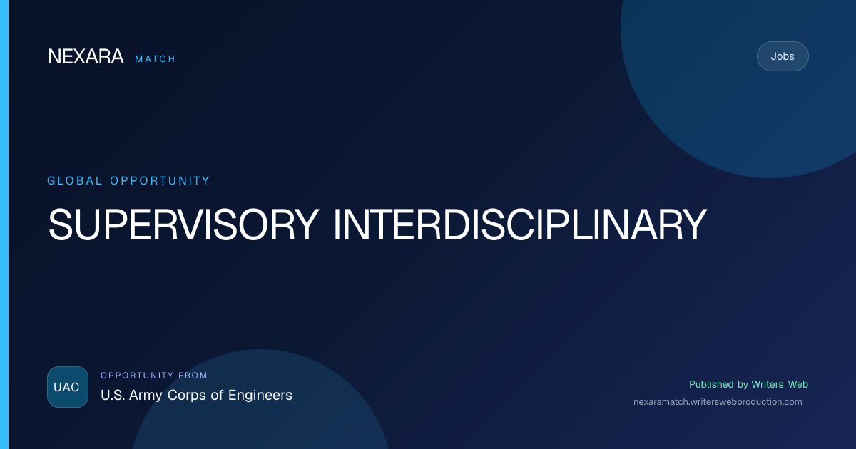 SUPERVISORY INTERDISCIPLINARY NEXARA Match opportunity visual