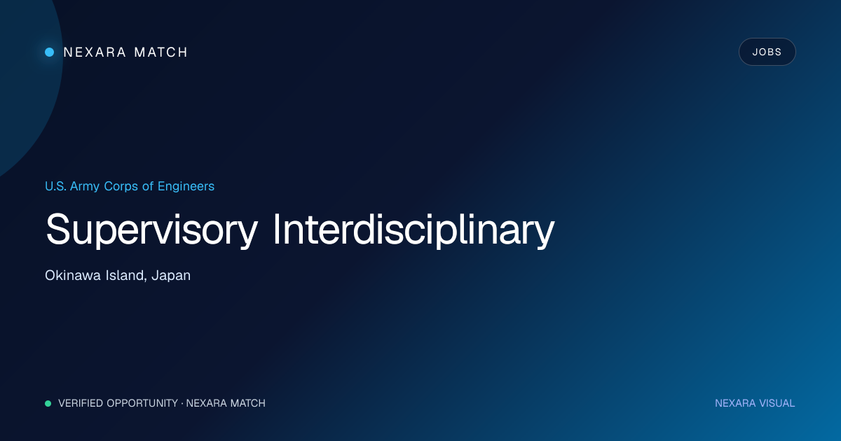 Supervisory Interdisciplinary NEXARA Match opportunity visual