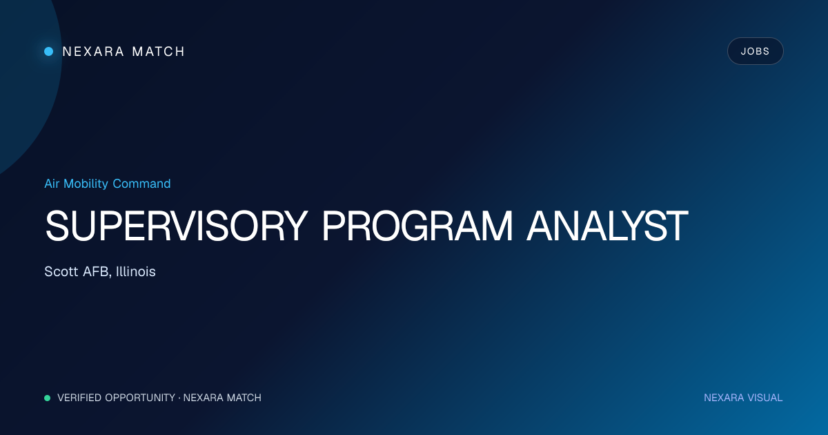 SUPERVISORY PROGRAM ANALYST NEXARA Match opportunity visual